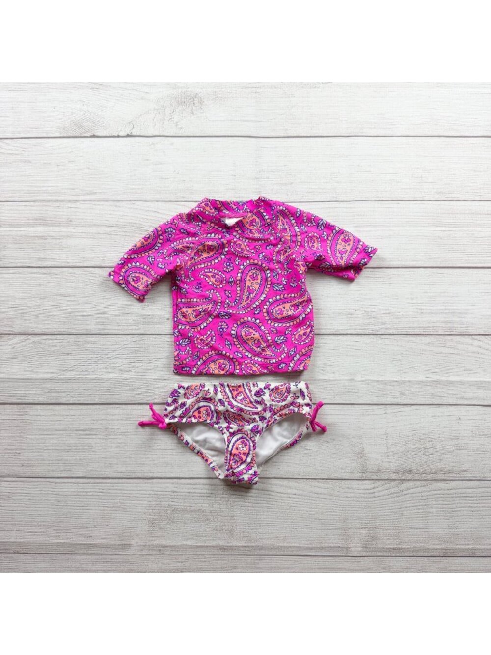Carter's Paisley Print Two Piece Rash Guard Set Swimwear 12-18 Months